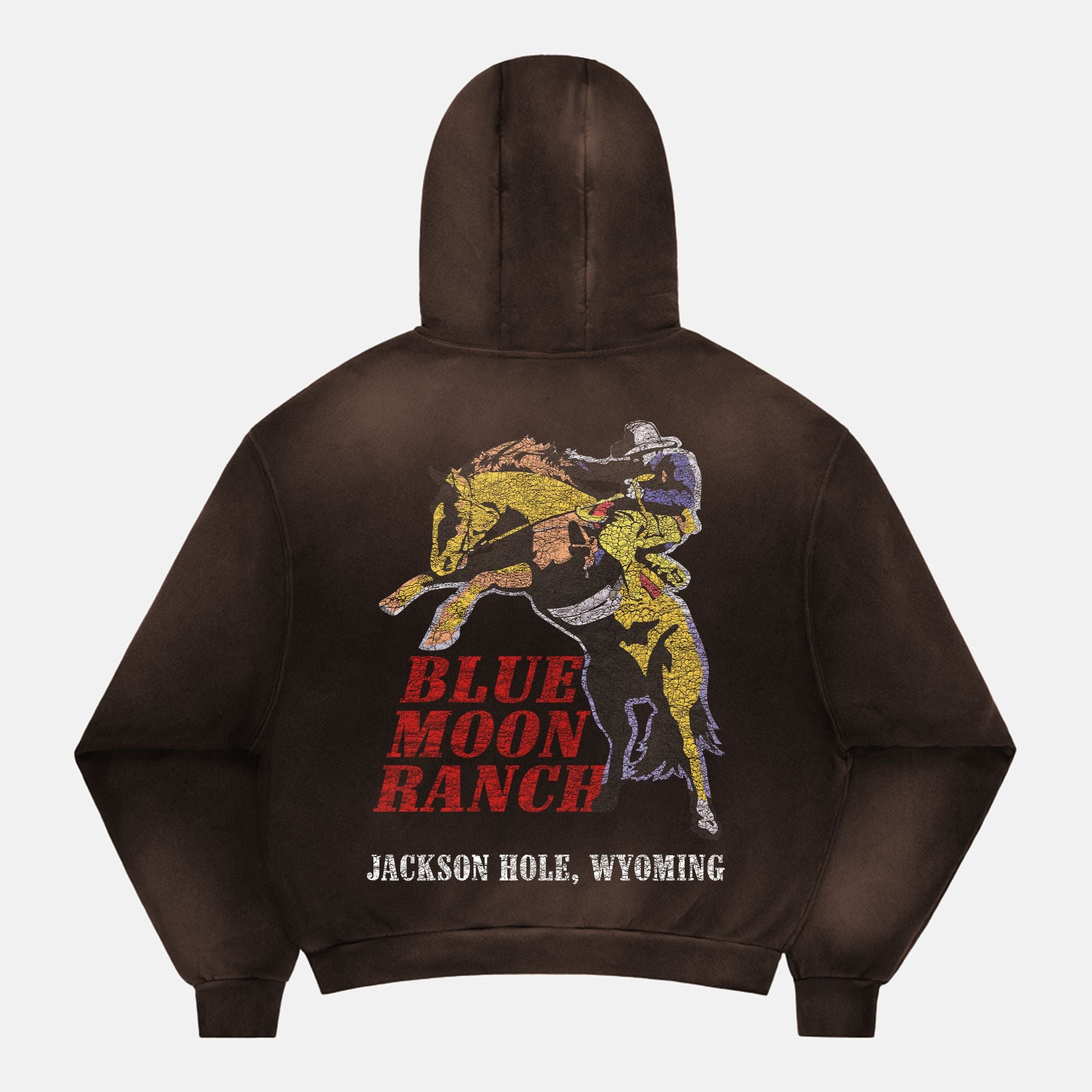 Sun Faded Pullover Hoodie PODpartner Brown S
