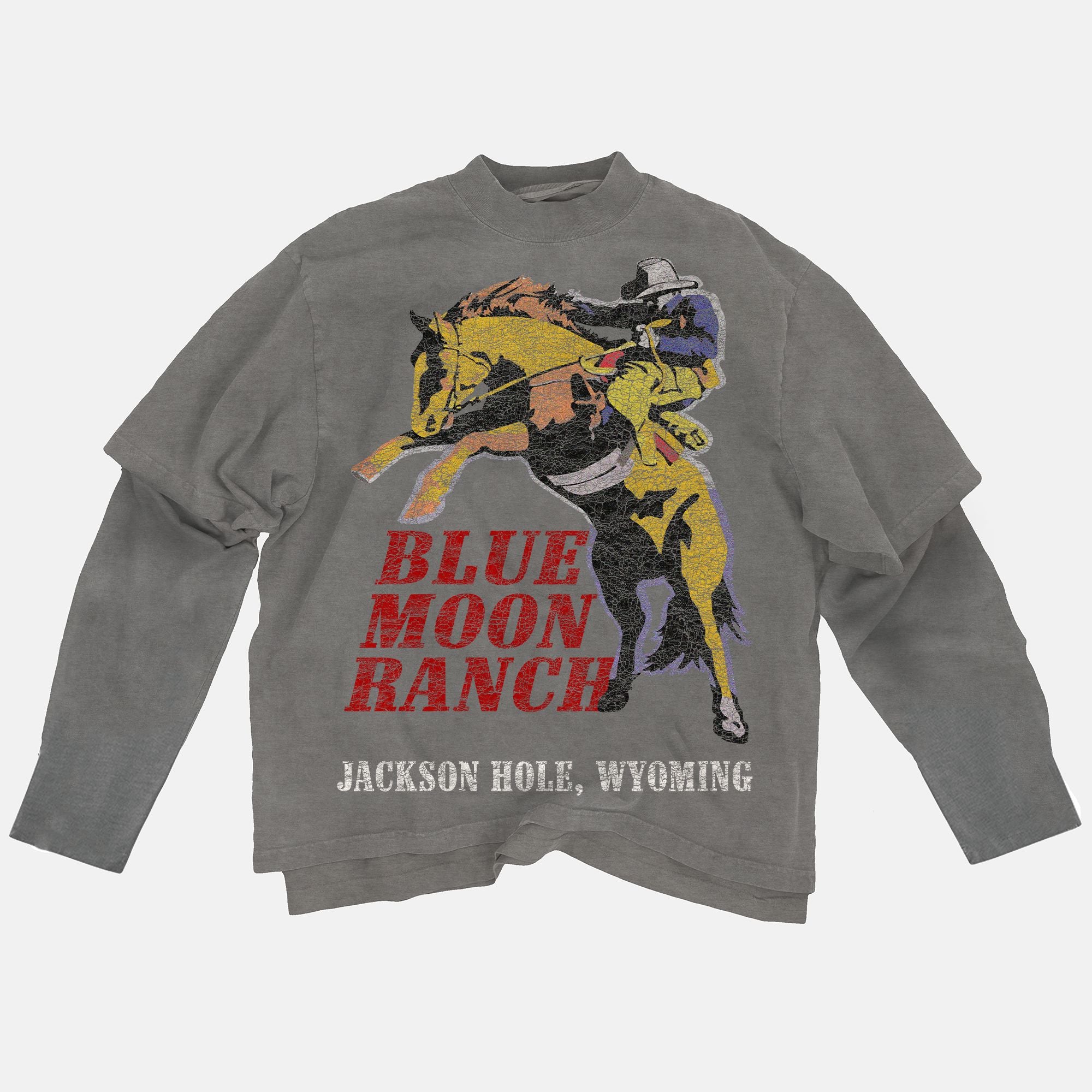 Faux-Layered Long Sleeve Tee PODpartner Light Grey S