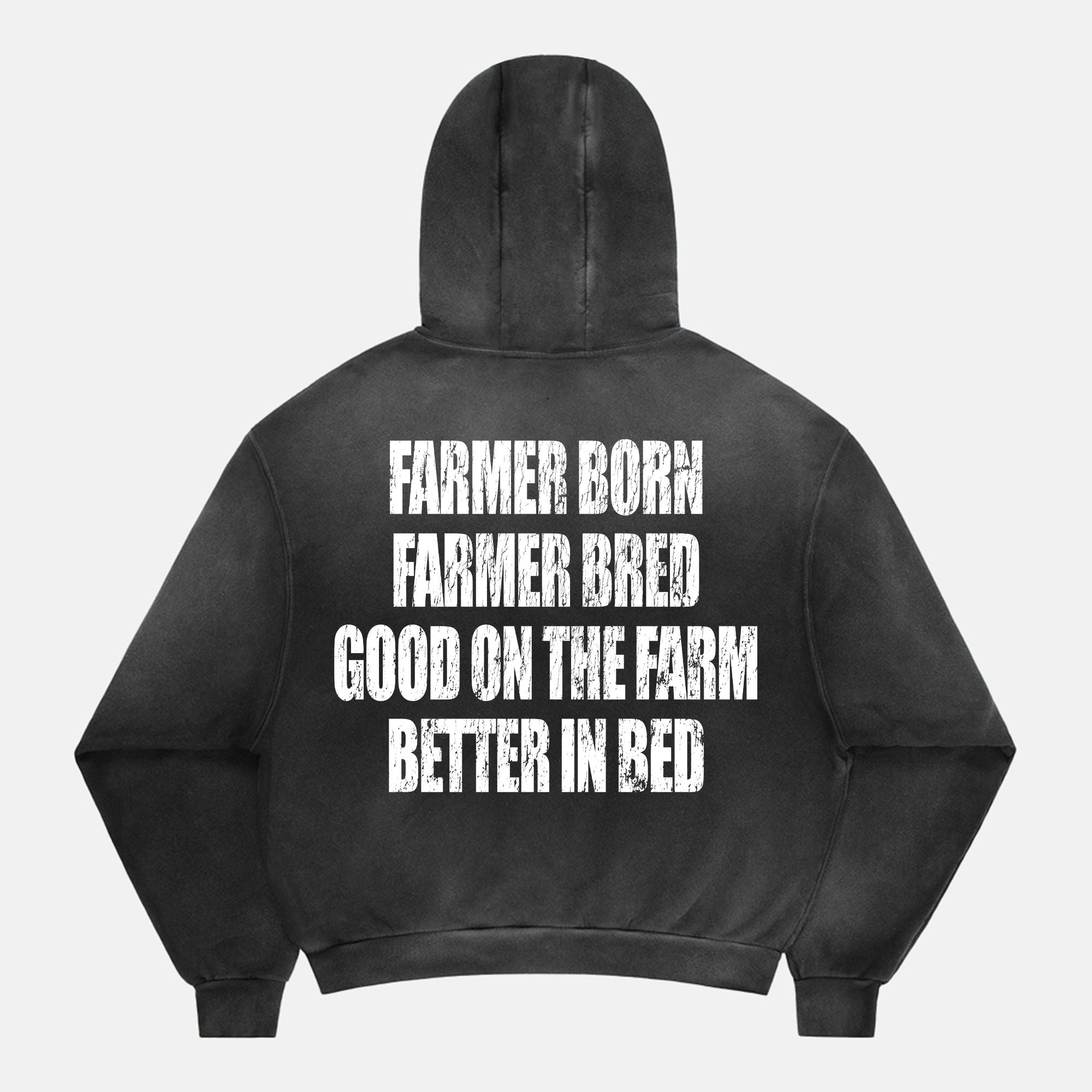 Sun Faded Pullover Hoodie PODpartner Smoky Black S