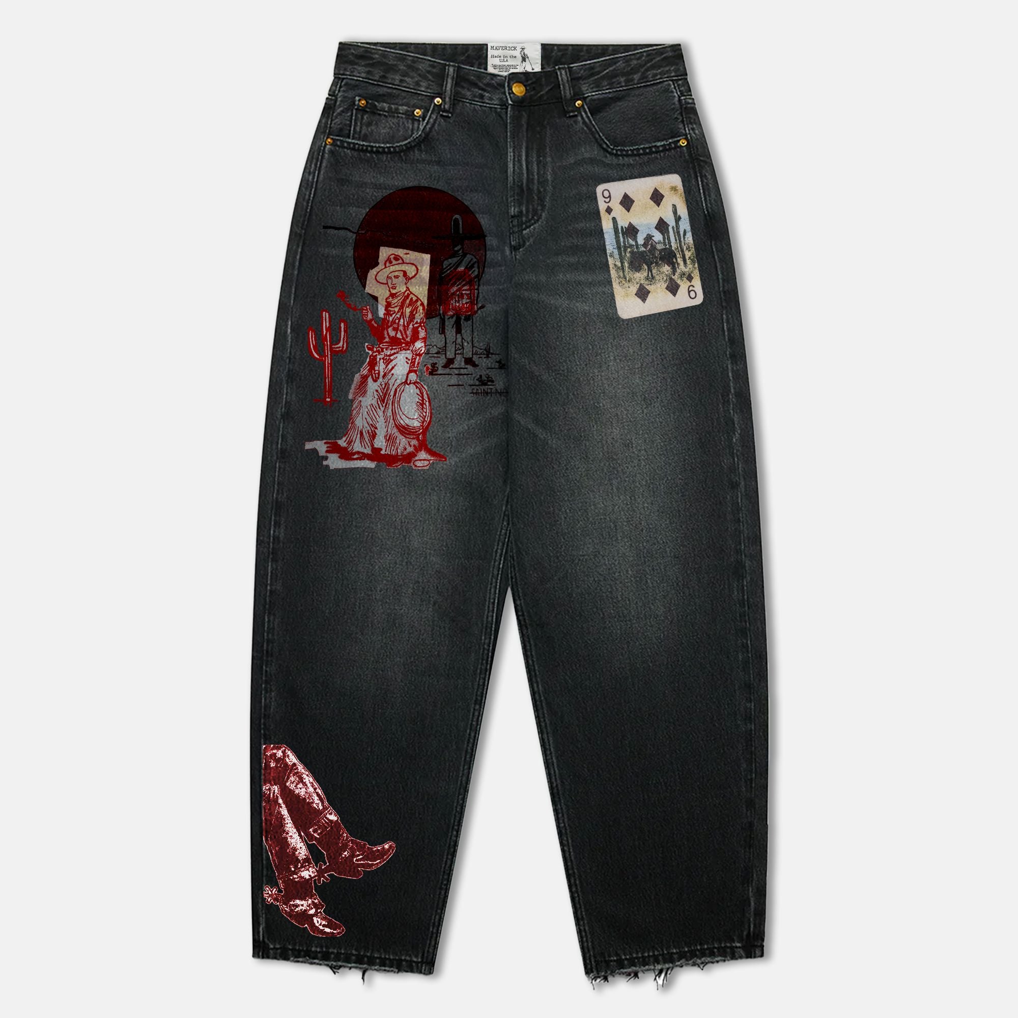 Faded Denim Oil Slicks (LTM) West Wear