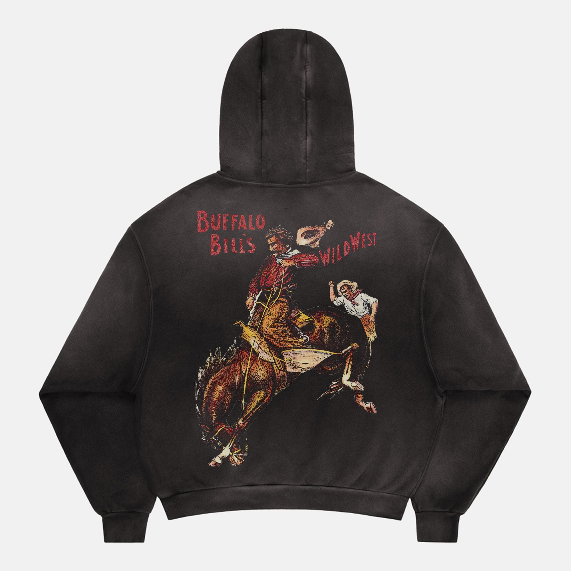 Sun Faded Pullover Hoodie PODpartner Smoky Black S