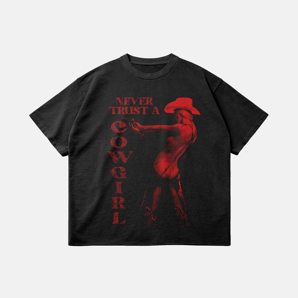 Oversized Raw Hem Tee PODpartner Faded Black S