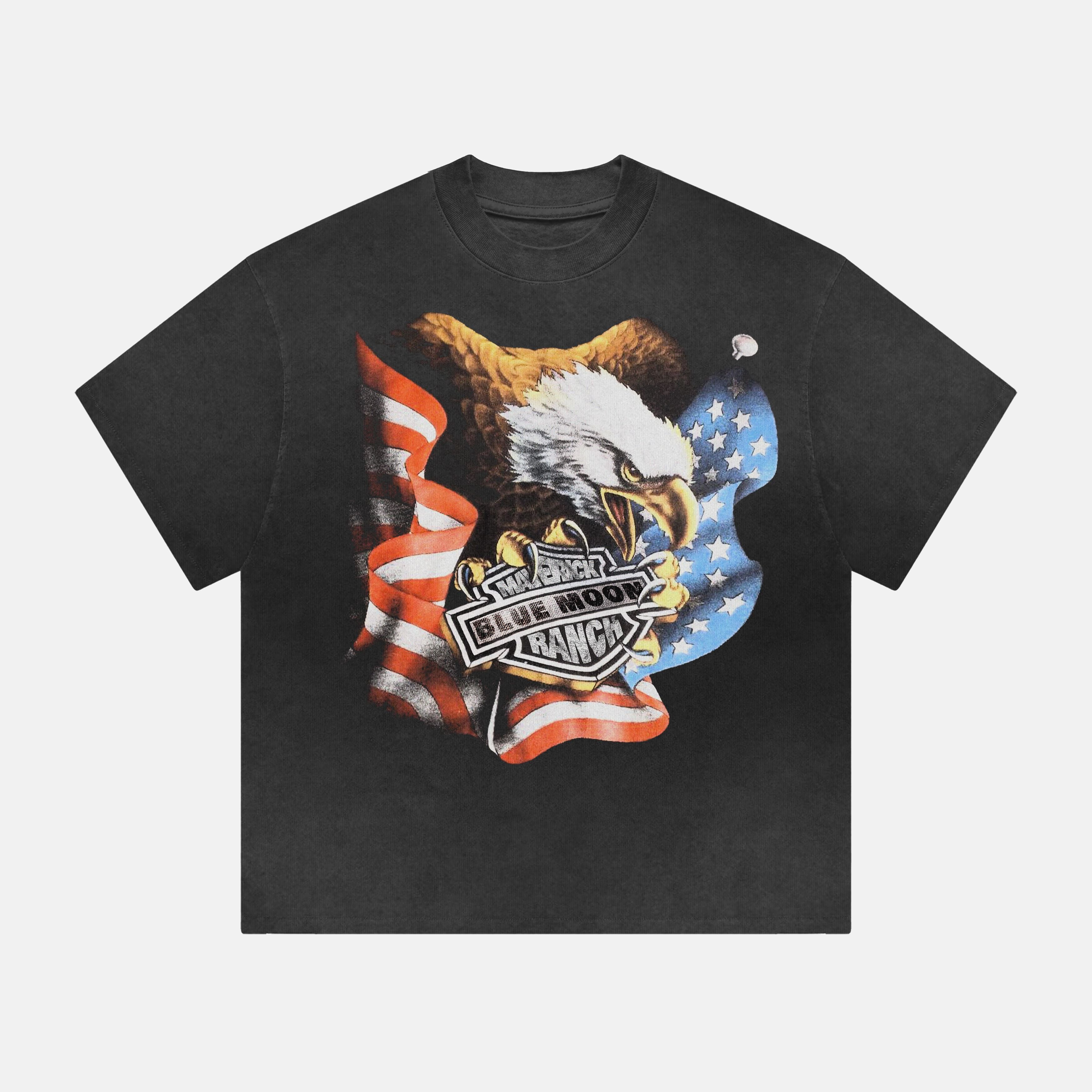 Sun-Faded Heavyweight Boxy Tee PODpartner Smoky Black S