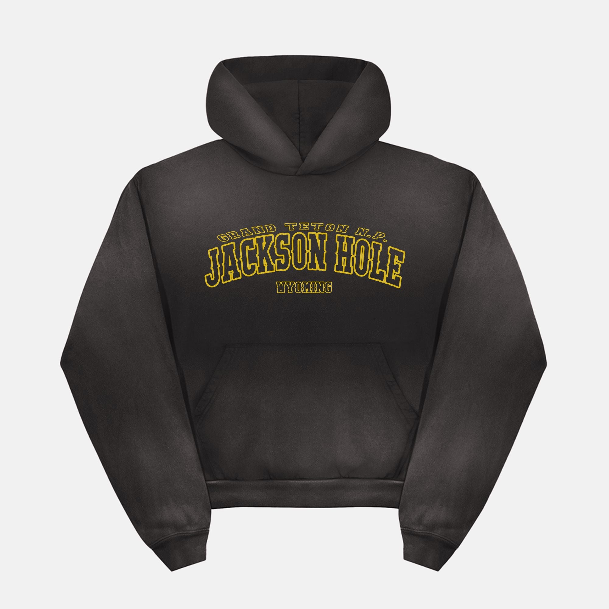Sun Faded Pullover Hoodie PODpartner Smoky Black S