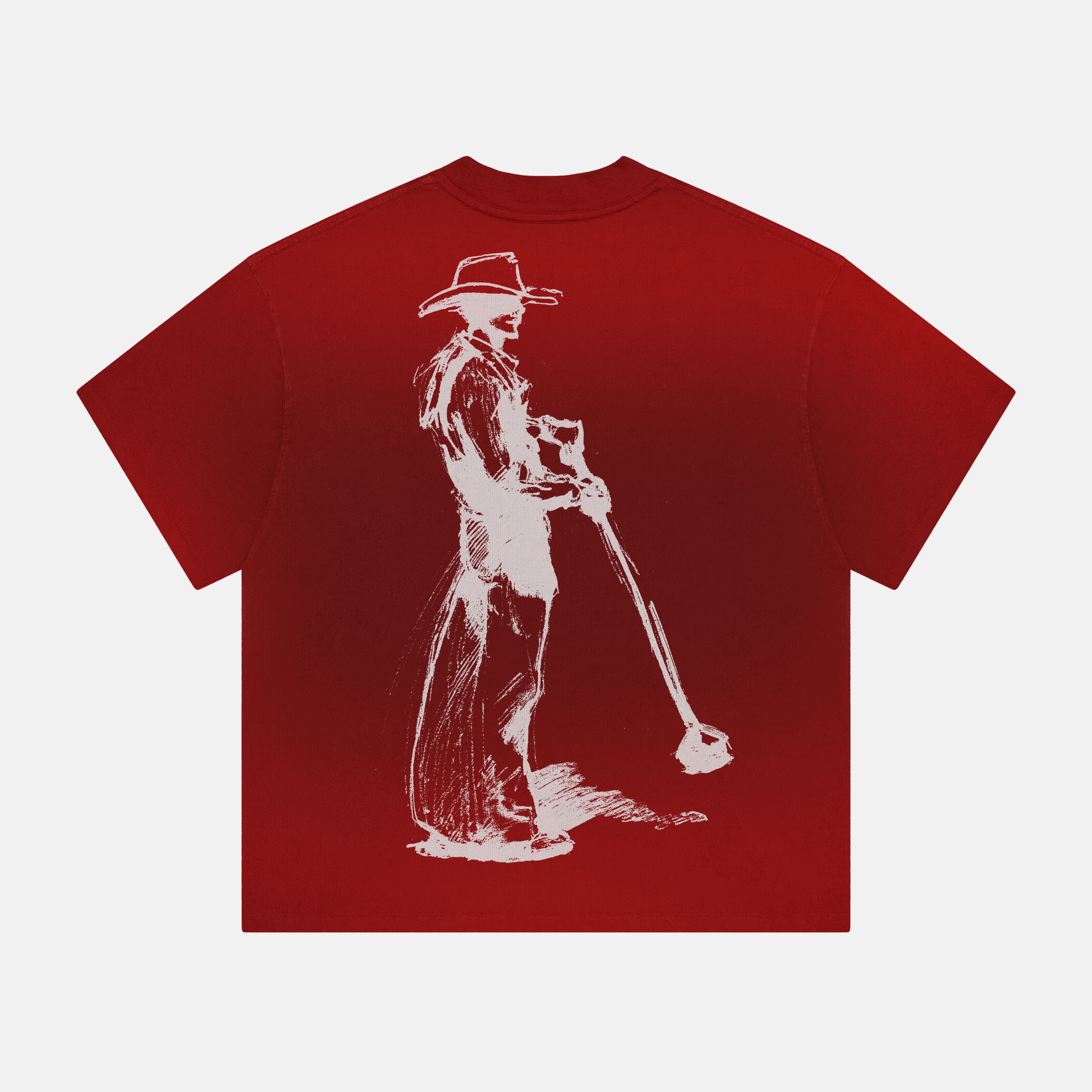 Sun-Faded Heavyweight Boxy Tee PODpartner Smoky Cardinal S