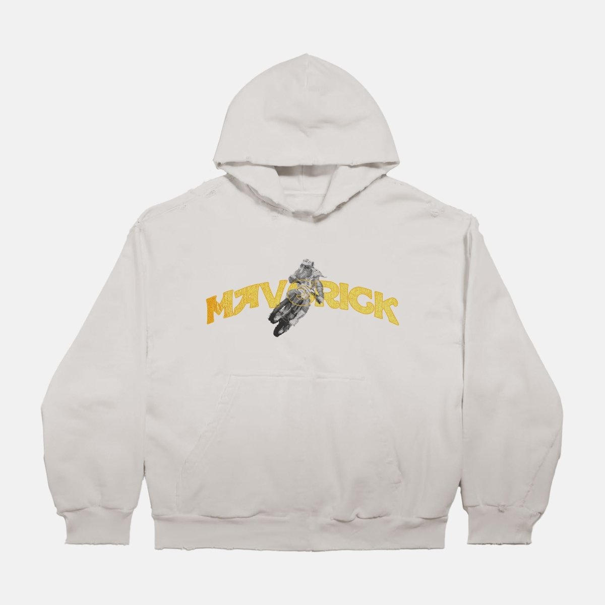 Boxy Distressed Hoodie - Maverick