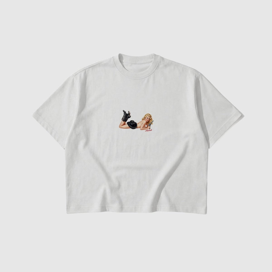 Cowgirl Pinup Boxy Tee