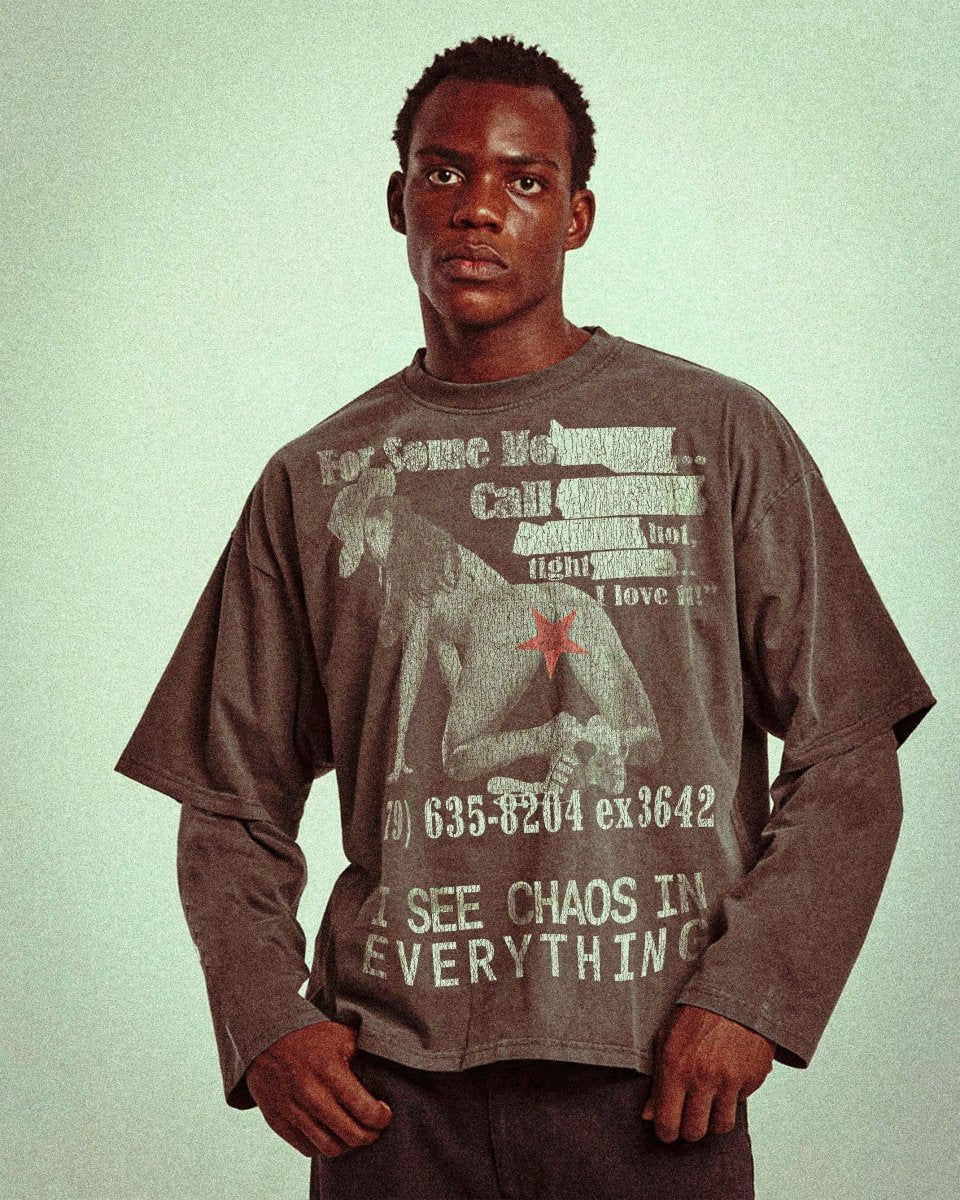 Faux - Layered Long Sleeve Tee - Maverick