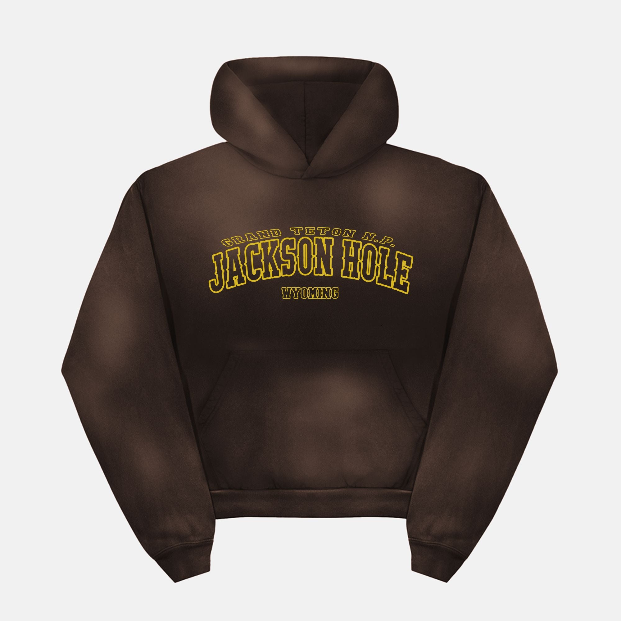 Sun Faded Pullover Hoodie PODpartner Brown S