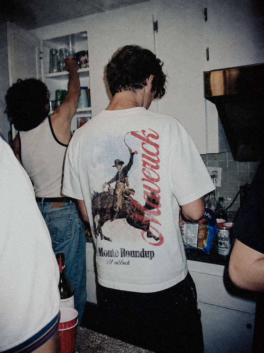 Del Monte Boxy Tee styled on a model