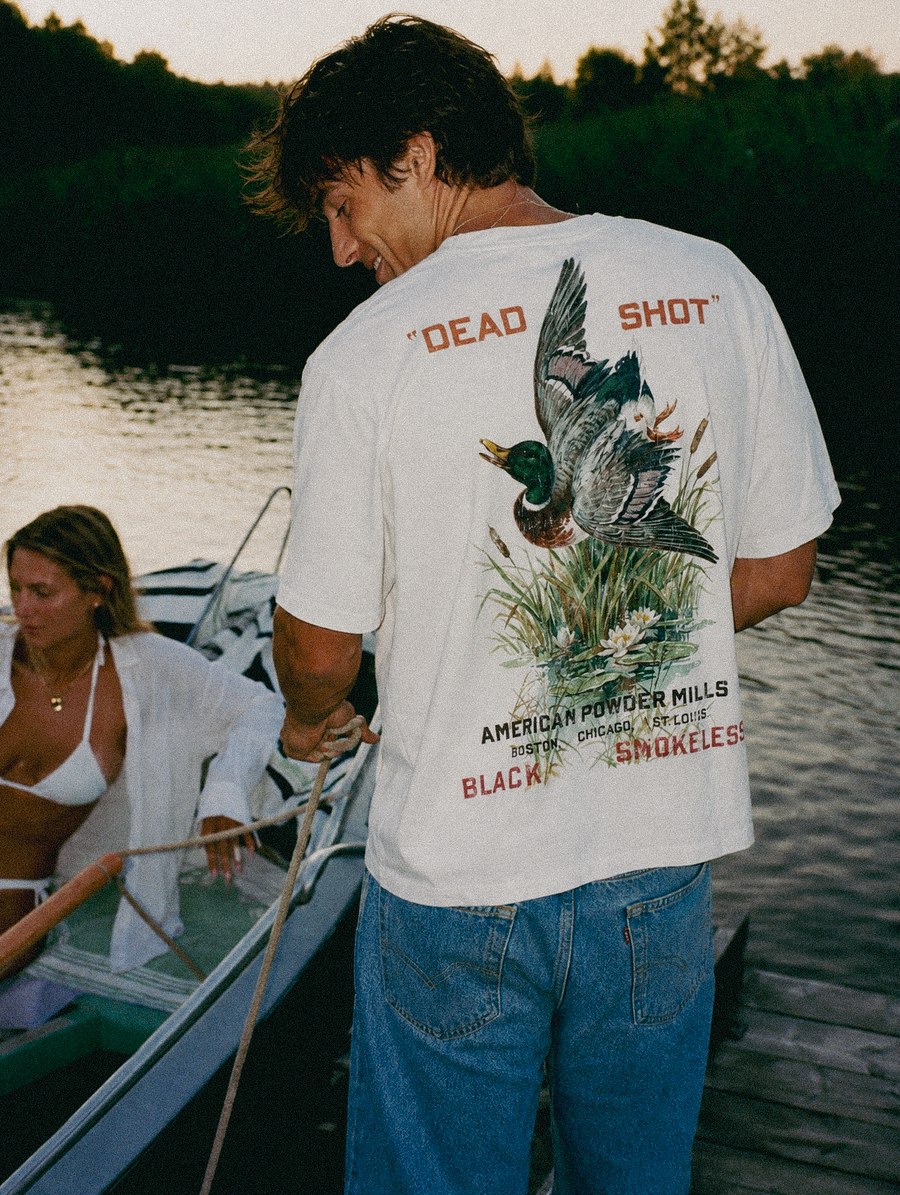 Dead Shot Boxy Tee styled on a model
