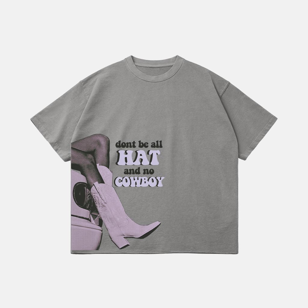 Oversized Raw Hem Tee - Maverick