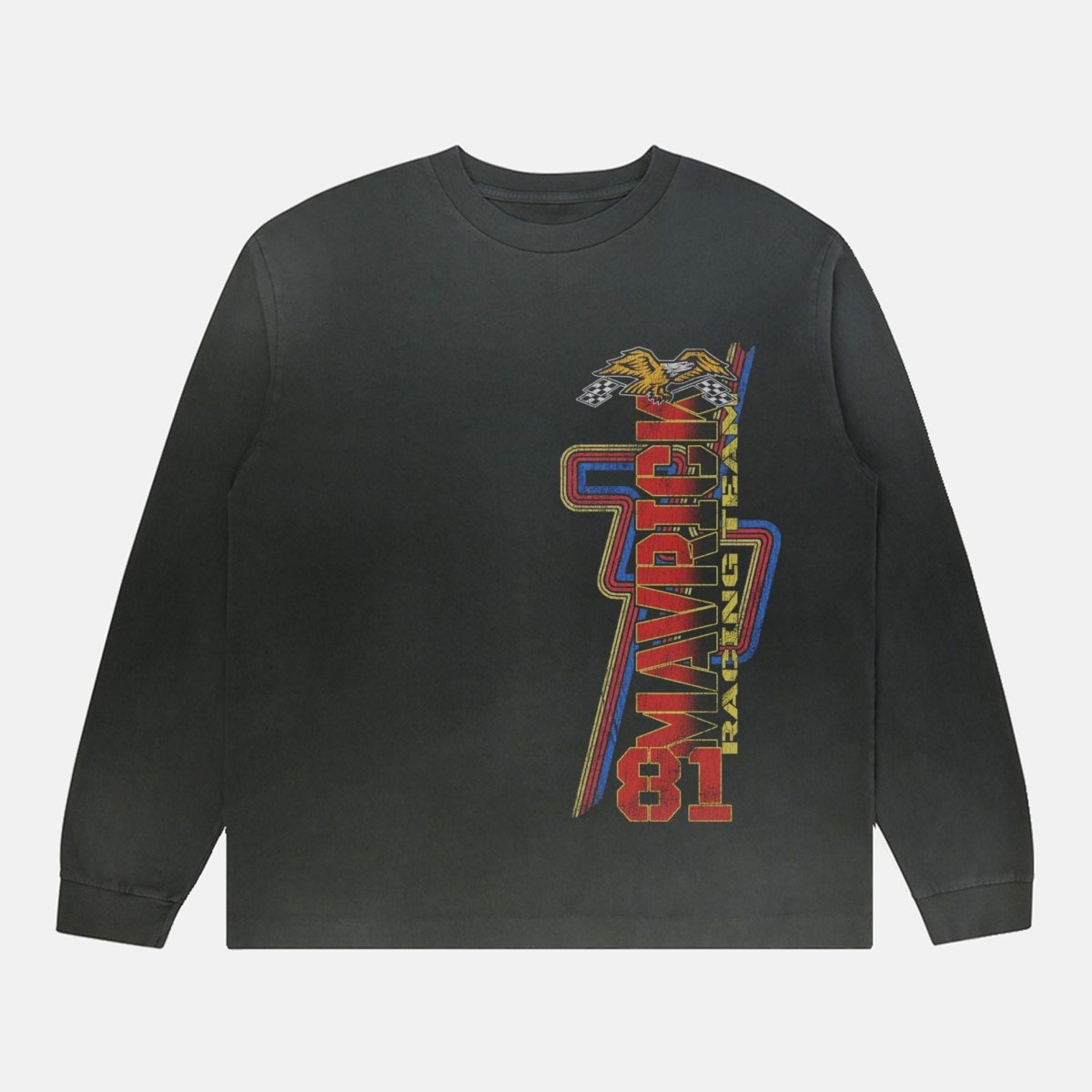 Sun - Faded Long Sleeve Tee - Maverick