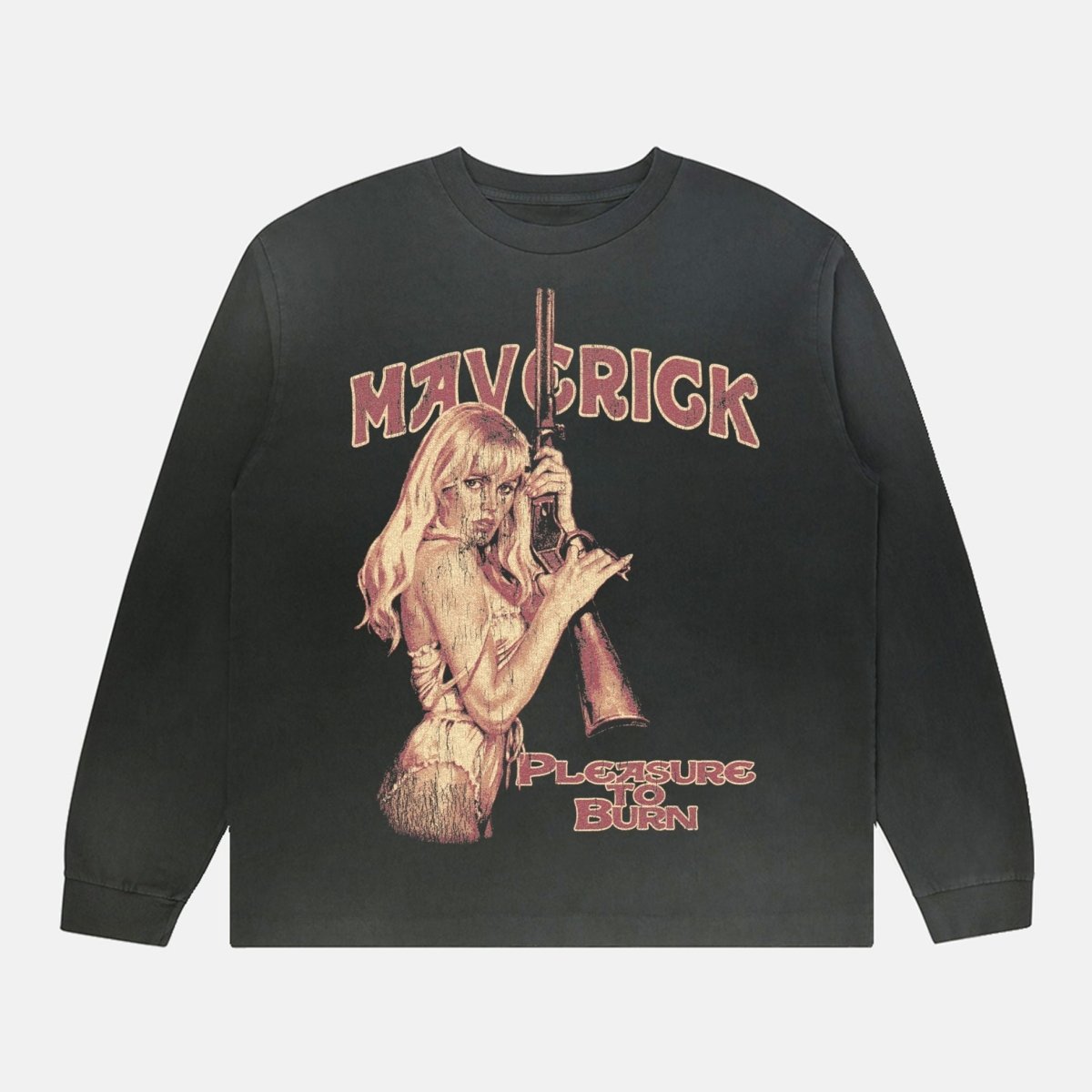 Sun - Faded Long Sleeve Tee - Maverick