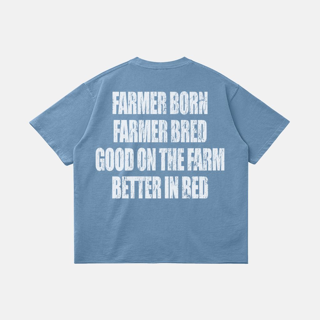 Oversized Raw Hem Tee PODpartner Shadow Blue S