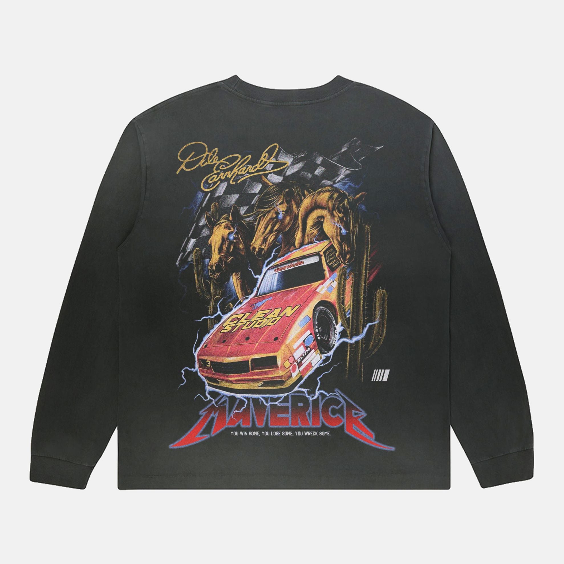 Sun-Faded Long Sleeve Tee PODpartner Smoky Black S 
