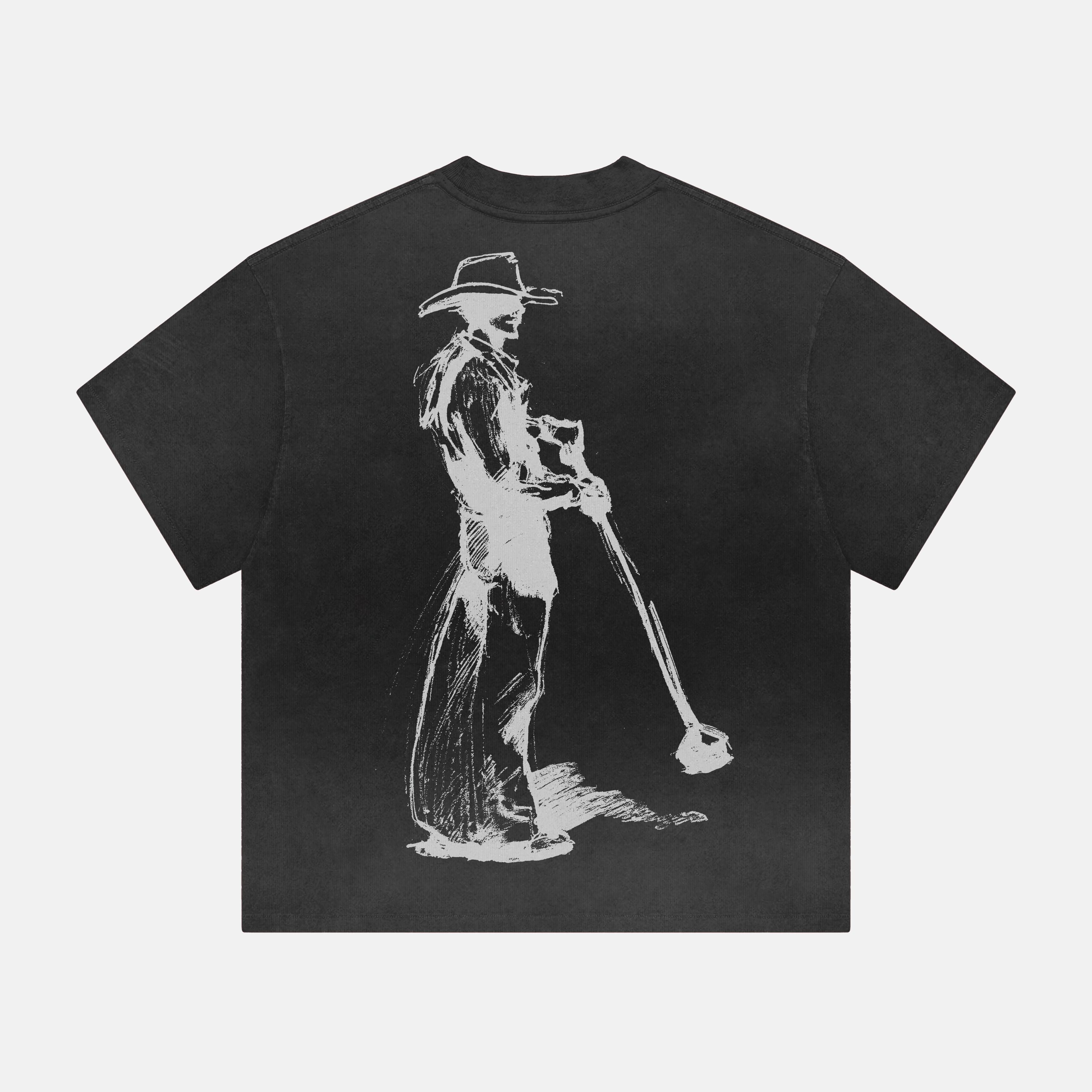 Sun-Faded Heavyweight Boxy Tee PODpartner Smoky Black S 