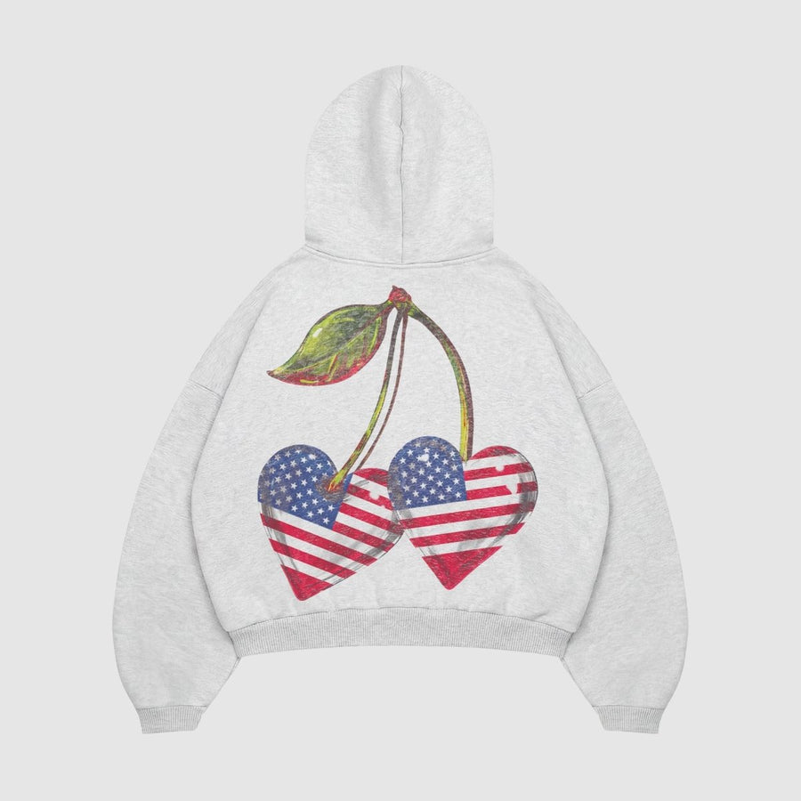 American Cherry Boxy Hoodie