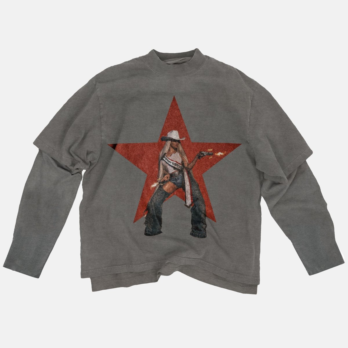 Faux - Layered Long Sleeve Tee - Maverick