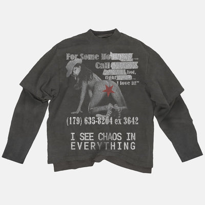 Faux - Layered Long Sleeve Tee - Maverick