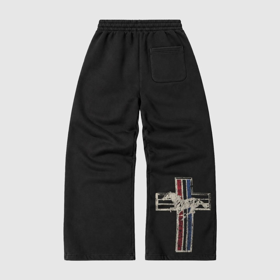 Maverick Cross Wide-Leg Sweats