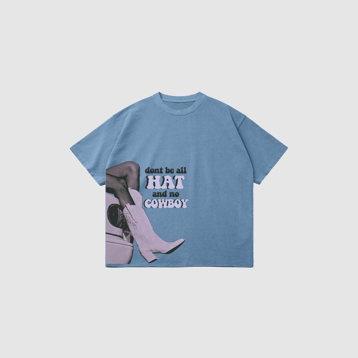 Oversized Raw Hem Tee - Maverick