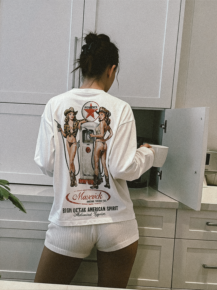 High Octane Boxy LS Tee styled on a model
