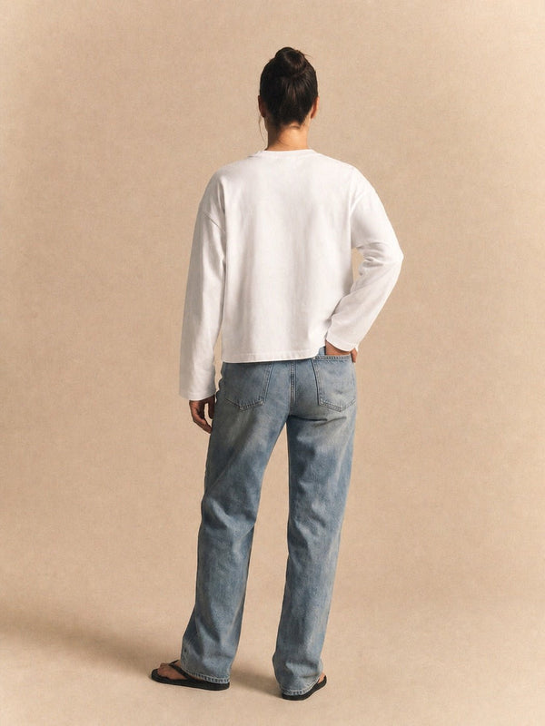 Female model, 5 ft 7, wearing size S, back